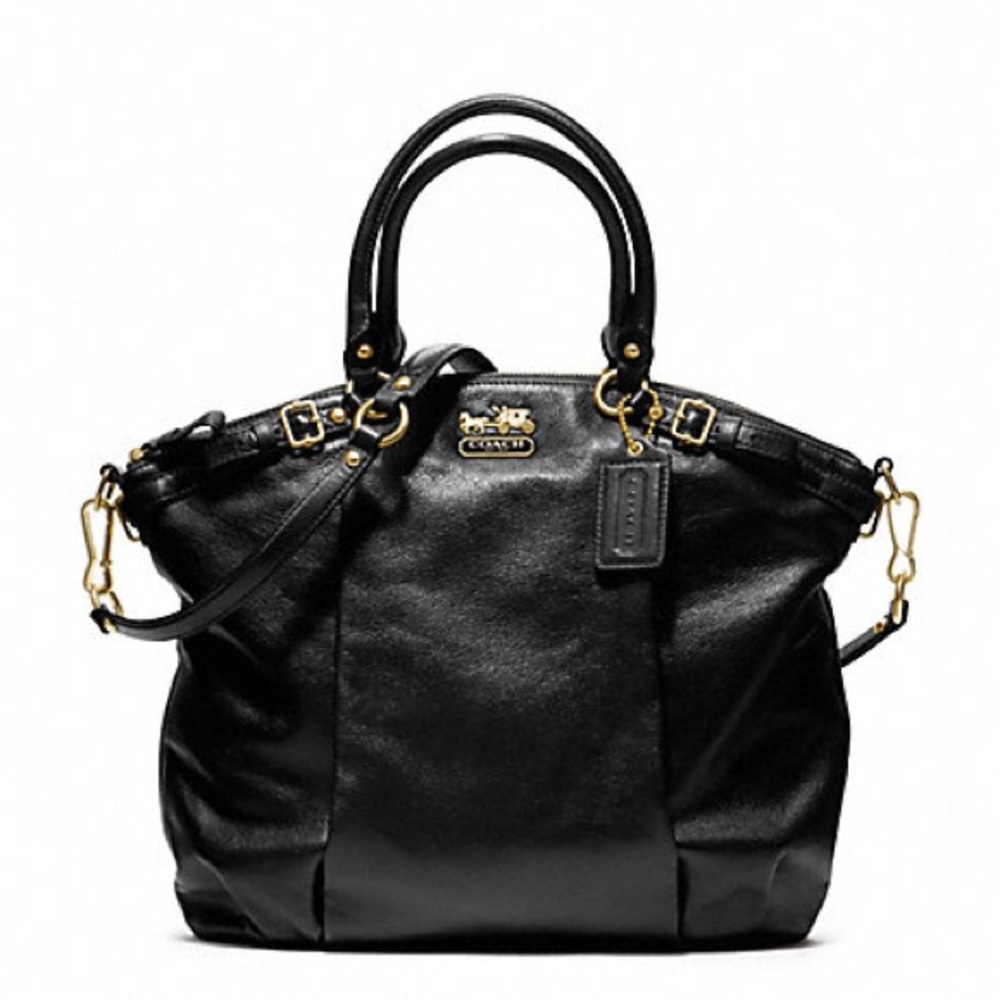 Coach Madison Lindsey Leather Satchel